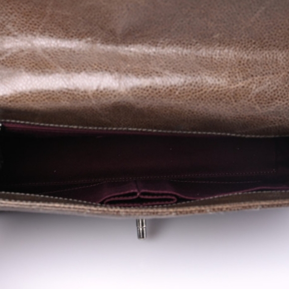 authentic CHANEL Crumpled Grained Calfskin Medium CC Crave Flap Brown - Picture 5 of 9